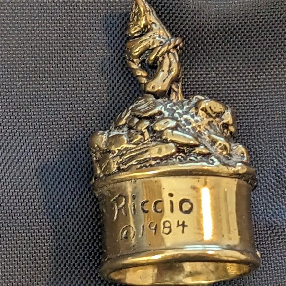 Artisan Handcrafted VTG Daniel Riccio 1984 Bronze Bears Bell. Calling collectors - Picture 10 of 16